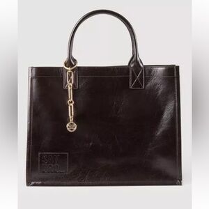 Sandro Kasbah Smooth Leather Tote Bag